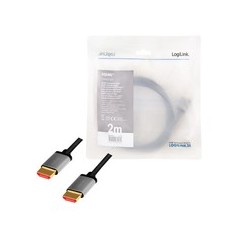 LogiLink 2m HDMI Male to HDMI Male Cable - High-Quality Black Connection for Optimal Performance